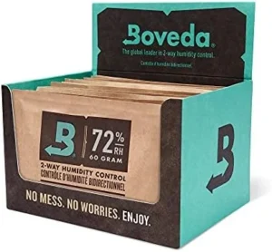 Boveda 72% Two-Way Humidity Control Packs For Wood Humidifier Boxes – 12 Pack