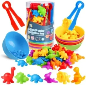 AMERTEER 48 Pcs Counting Dinosaurs Toys